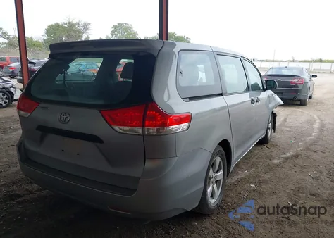 2011 Toyota Sienna Base V6 from USA, damaged, VIN 5TDZK3DCXBS096596